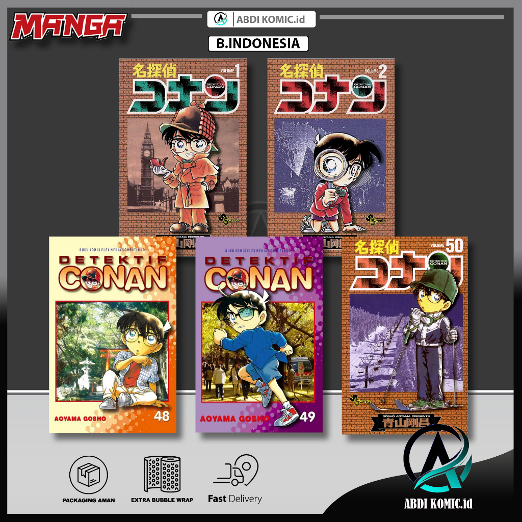 Komik Manga Detective Conan Vol. 1 - 50 by Gosho Aoyama (Bahasa Indonesia)