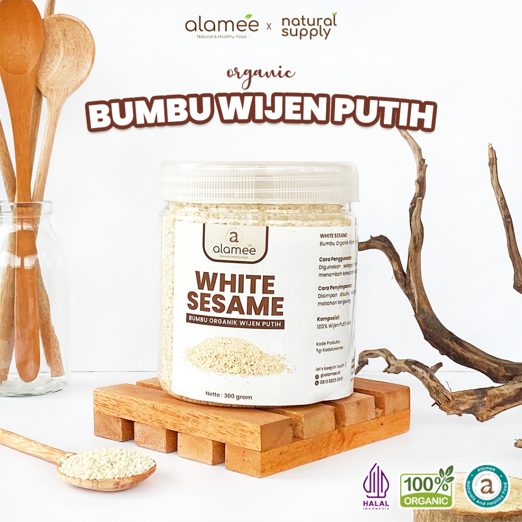 

ALAMEE Wijen Putih White Sesame Seed Seeds Bumbu Masak Dapur masakan Instan Organik Masak Rempah