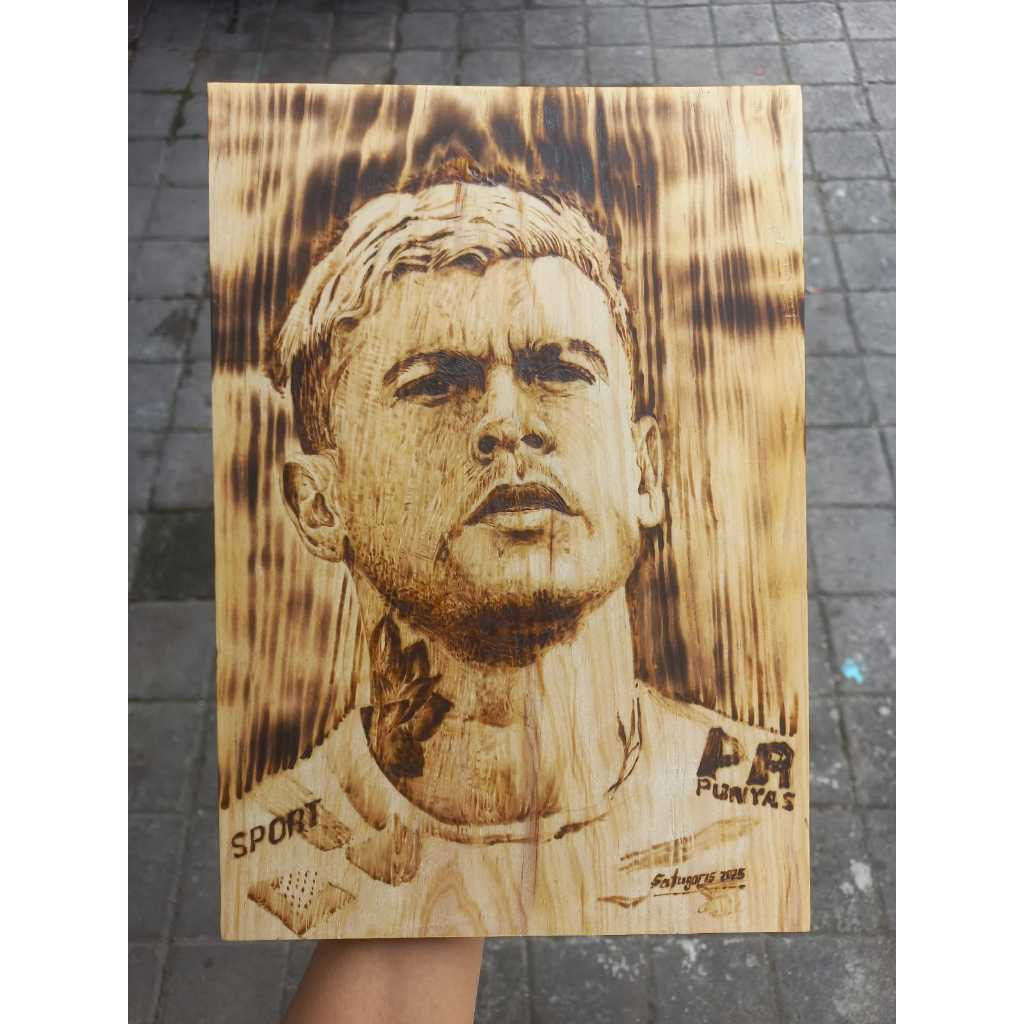 LUKIS WAJAH TANPA PIGURA || LUKIS WAJAH CUSTOM || LUKIS BAKAR || LUKIS WAJAH BAKAR || LUKIS KAYU || 