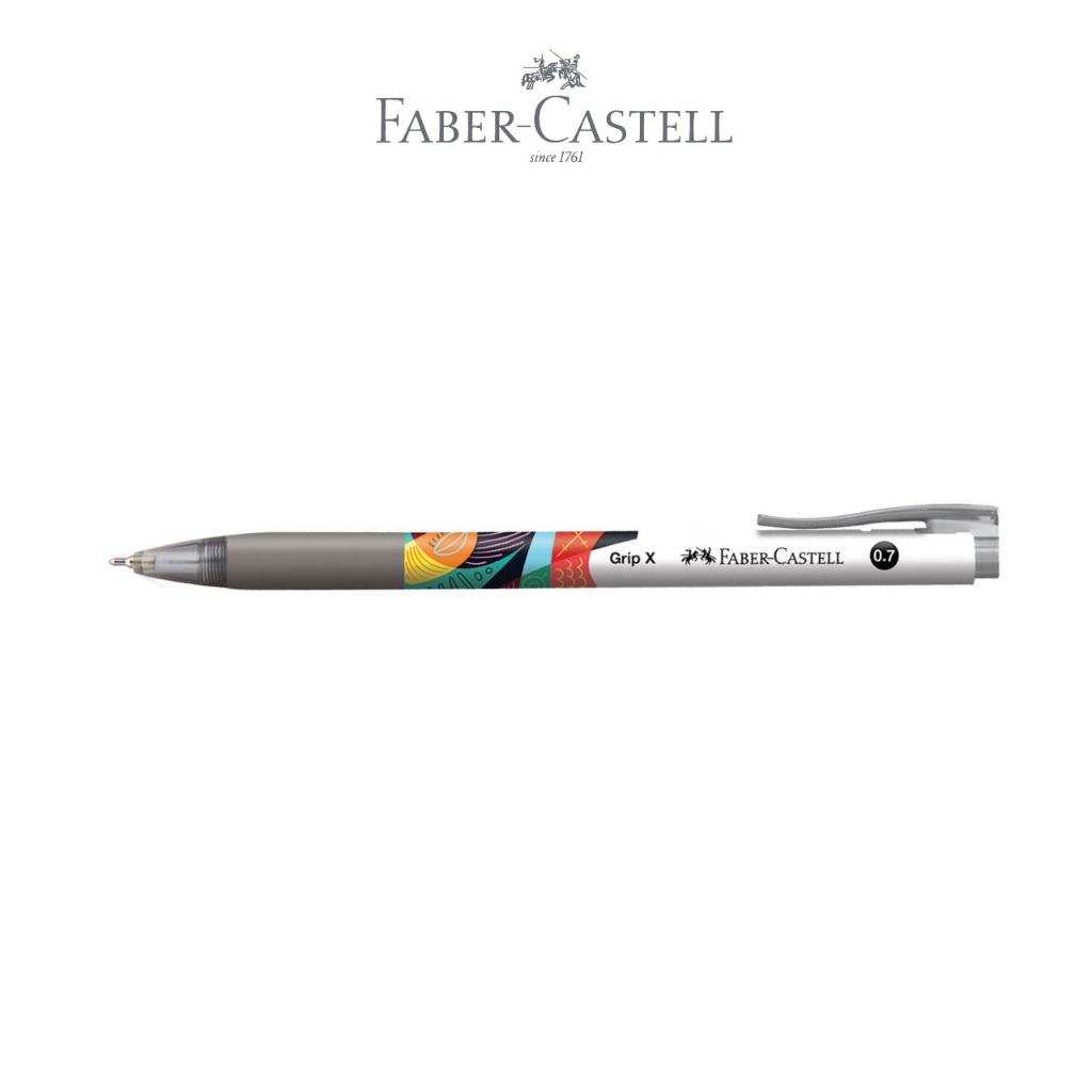 Faber-Castell Ballpoint Pen GripX Facelift 0.7mm Black Barrel Ink Tinta Hitam - Gambar 2