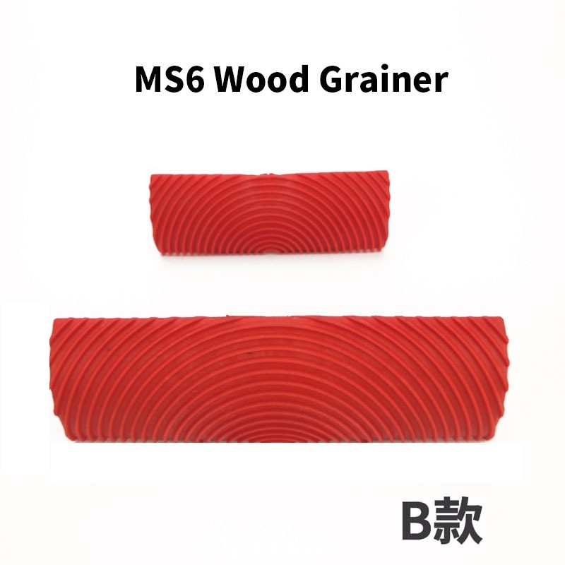 2pcs Kuas Motif Serat Kayu Bahan Karet Alat Cat Motif Kayu Kuas Motif Kayu