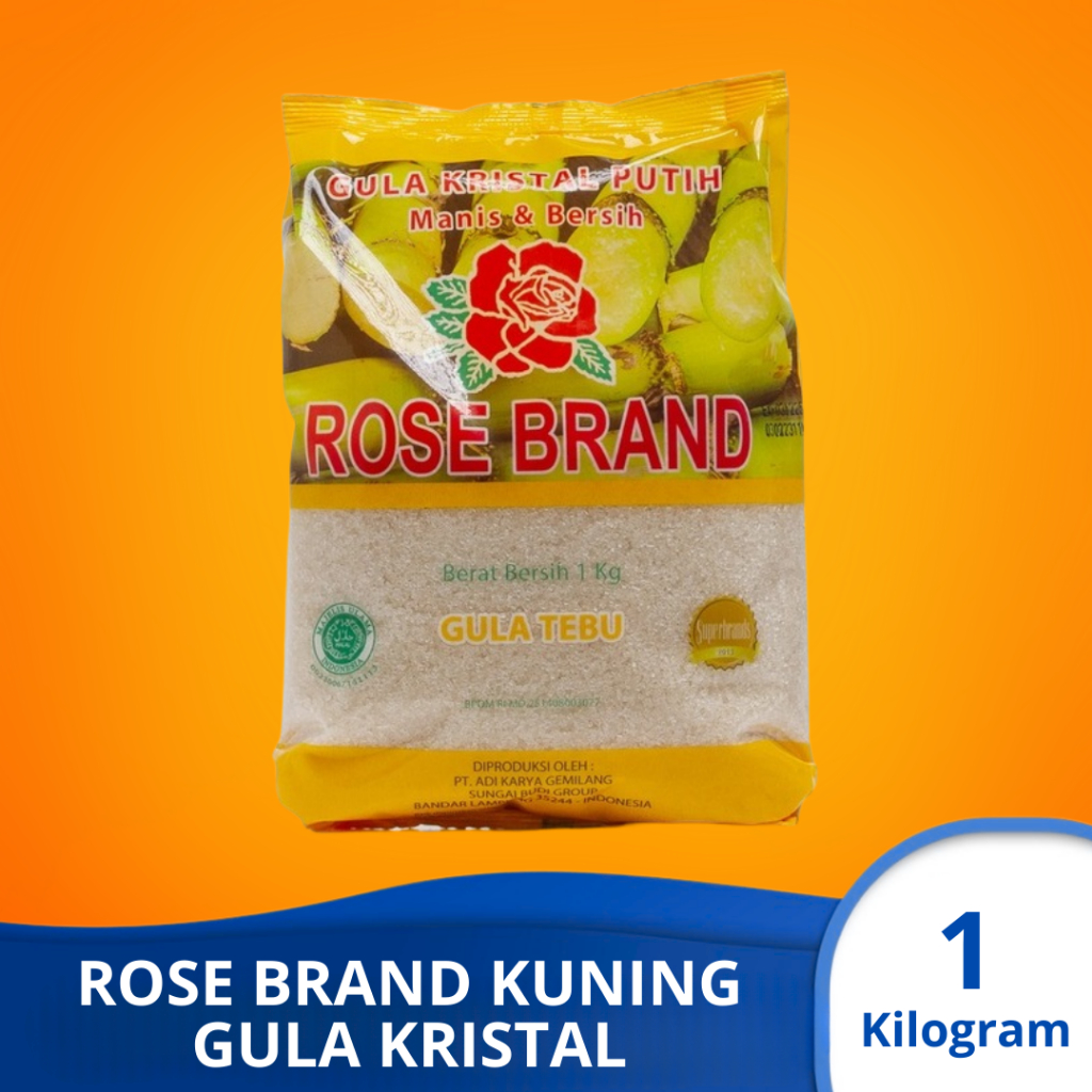 

ROSE BRAND KUNING Gula Kristal Murni Kemasan 1 kg