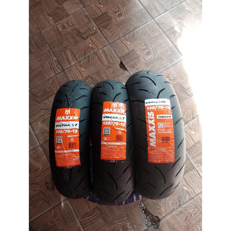 Ban Motor Vespa Matic Ring 12 Maxxis Victra 110/70 120/70 130/70 Tubeless Primavera Sprint