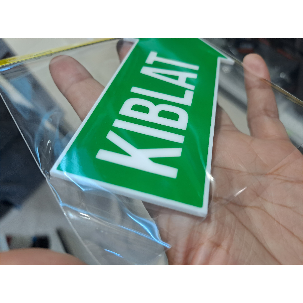sign penanda arah kiblat akrilik arah kiblat sign acrylic