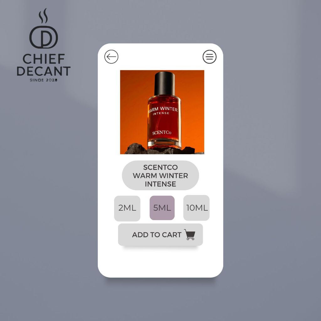 Decant Warm Winter Intense By Scentco