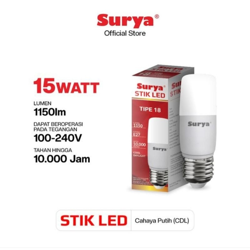 Lampu Stik Led Surya Tipe 18 15 Watt
