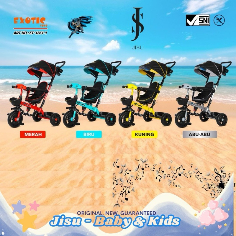 EXOTIC TRICYCLE ET-1261-1 (BATMAN) Sepeda Anak Roda Tiga