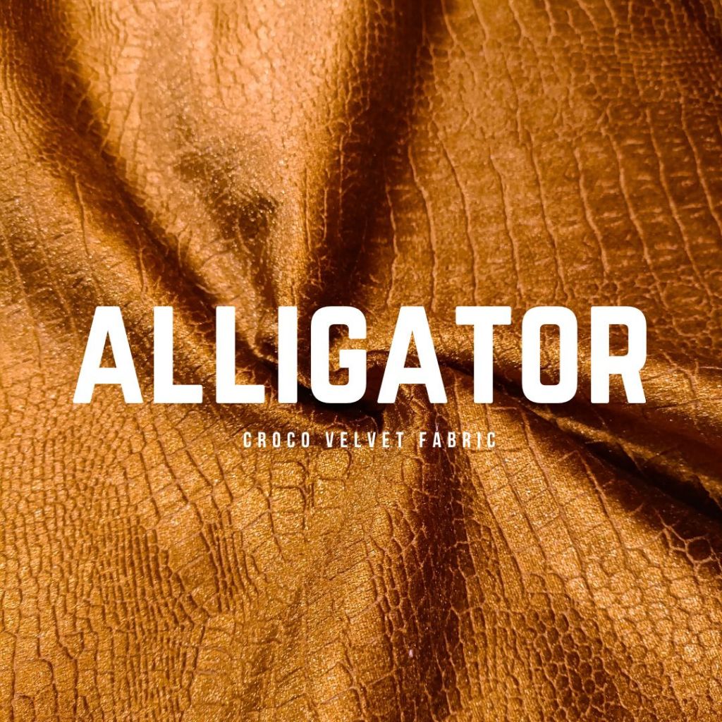 Promo Kain Bludru / Beludru / Velvet Tebal Mengkilap Motif Kulit Buaya - Alligator (Furniture, Sofa,