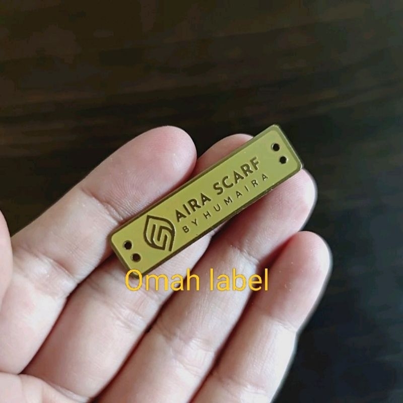 

costum label/label plat hijab/label plat besi
