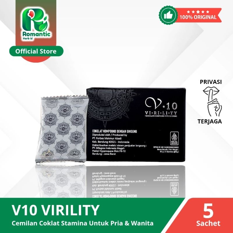 

V10 Coklat Ginseng Compound Cemilan Bar Cokelat Berkhasiat Untuk Meningkatkan Stamina Pria & Wanita 1 Box Isi 5 Sachet | V10 Virility | V10 Chocolate