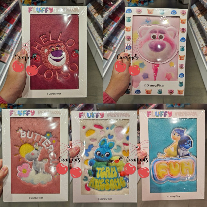 

OHSOME x Disney‼️Fluffy Plush Notebook A5 / NoteBuku HardCover Boneka Lembut Disney Pixar Collection (Lotso / Team Awesome / Inside Out / Unicorn)