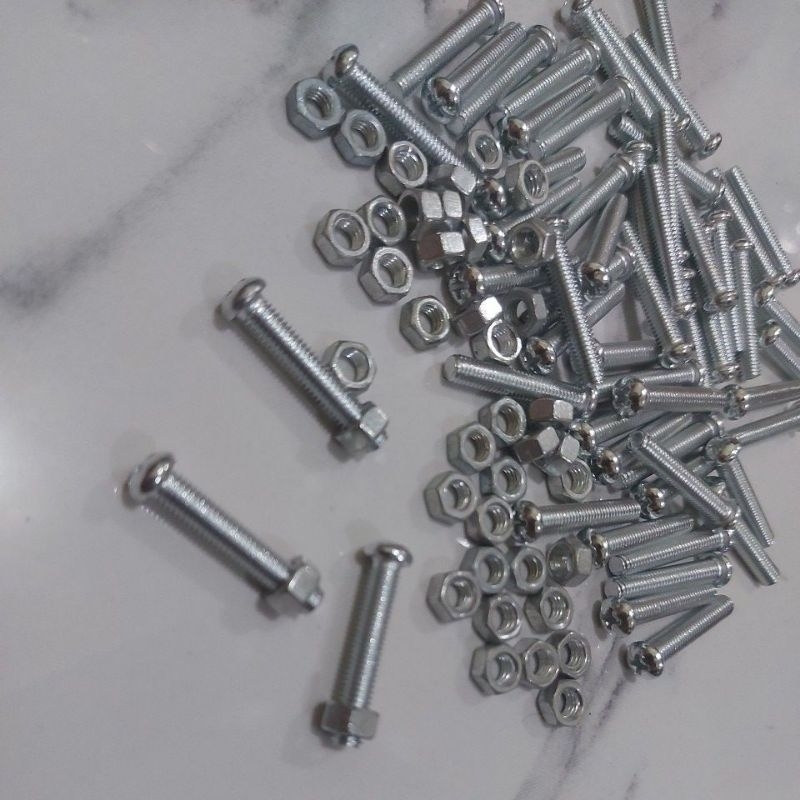 Paket Isi 100 Baut JP M5x28 Baut Obeng M5x28