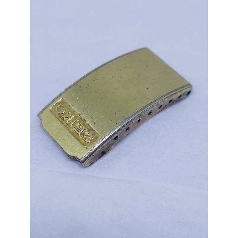 Seiko original clasp buckle bracelet japan gold plated kunci pengait rantai jam tangan antik part ar