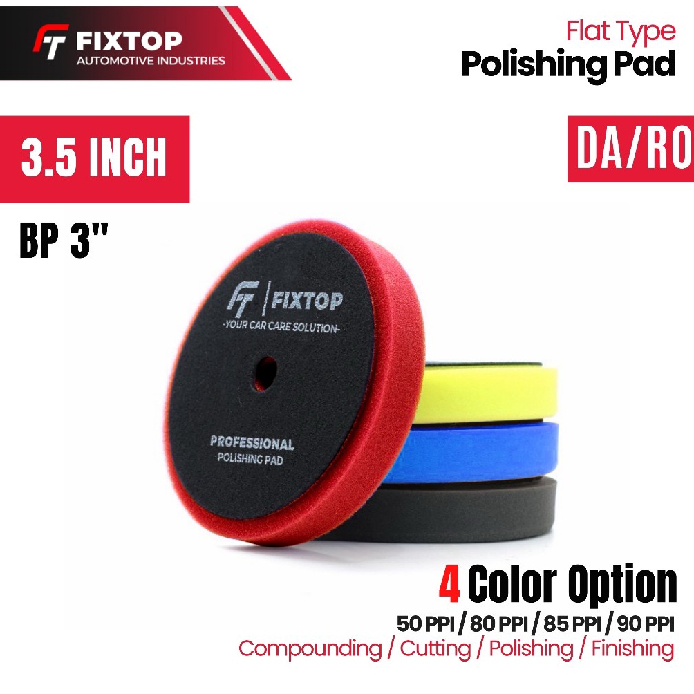 KODE M5O FIXTOP Busa Mesin Poles Mobil 3 Inch DARO Spon Foam Pad 3 Poles Dual Action Rotary Germany
