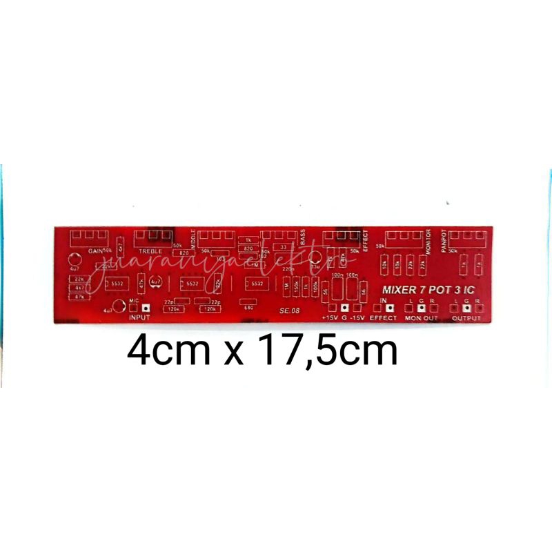 PCB MIXER/PENGUAT MIC ROLAND