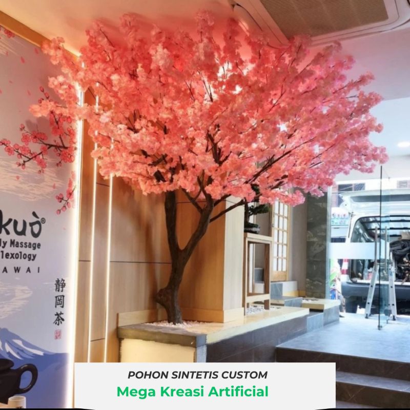 Pohon Dekorasi Cherry Blossom Artificial - Pohon Dekorasi Plastik Besar