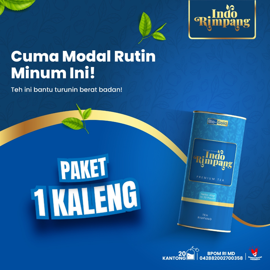 

BIO GOLD TEH INDO RIMPANG Celup 100% Bahan Herbal Alami Membantu Melangsingkan Badan Detox Tubuh