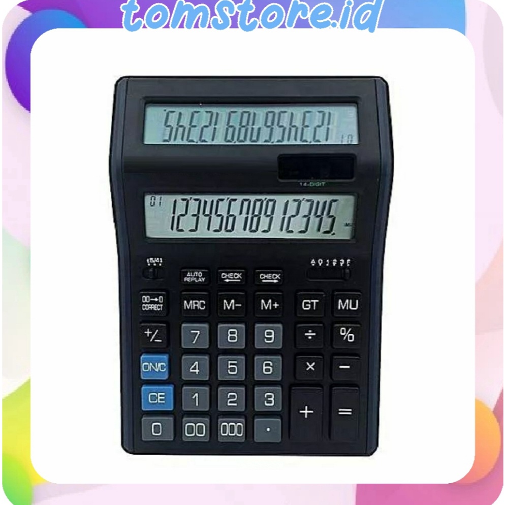 

KODE M48R TOMSTOREID Kalkulator 2 Layar 12 Digit Kalkulator Dagang 2 display R111