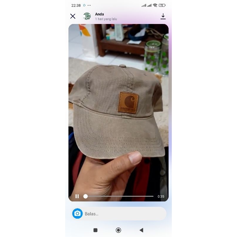 topi carhartt original kondisi second