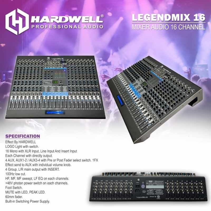 HARDWELL LEGENDMIX 16 | Mixer analog | Mixer 16 chanel | Professional mixer analog | Legendmix16