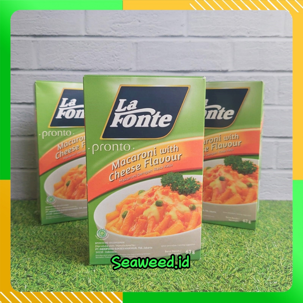 

LA FONTE Pronto Macaroni With Cheese Makaroni Keju 63gr HALAL