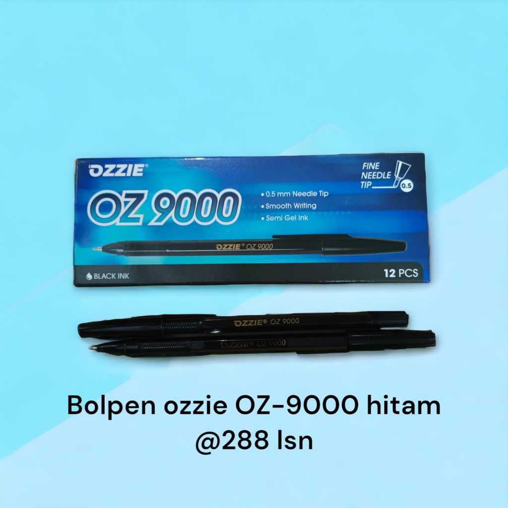

12 Pcs Pulpen Pena Ballpoint Tinta Hitam Needle TIP 0.5 MM