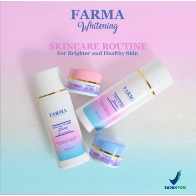 Skincare Farma BPOM isi 4 Farma whitening Farma skincare BPOM Original paket isi 4