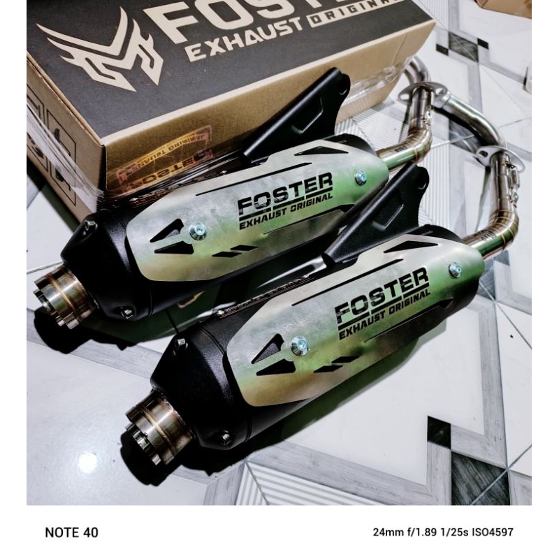 Knalpot Mio Standar Racing inlet 28-38 MM Original FOSTER EXHAUST untuk Mio Sporty Mio Soul Mio Smil