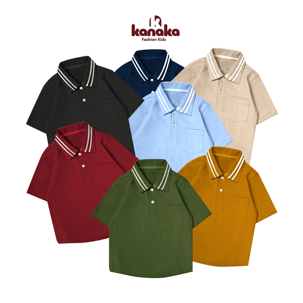 Kaos Kerah Anak Laki Laki / Polo Shirt Anak Laki Laki Usia 2 tahun - 7 tahun