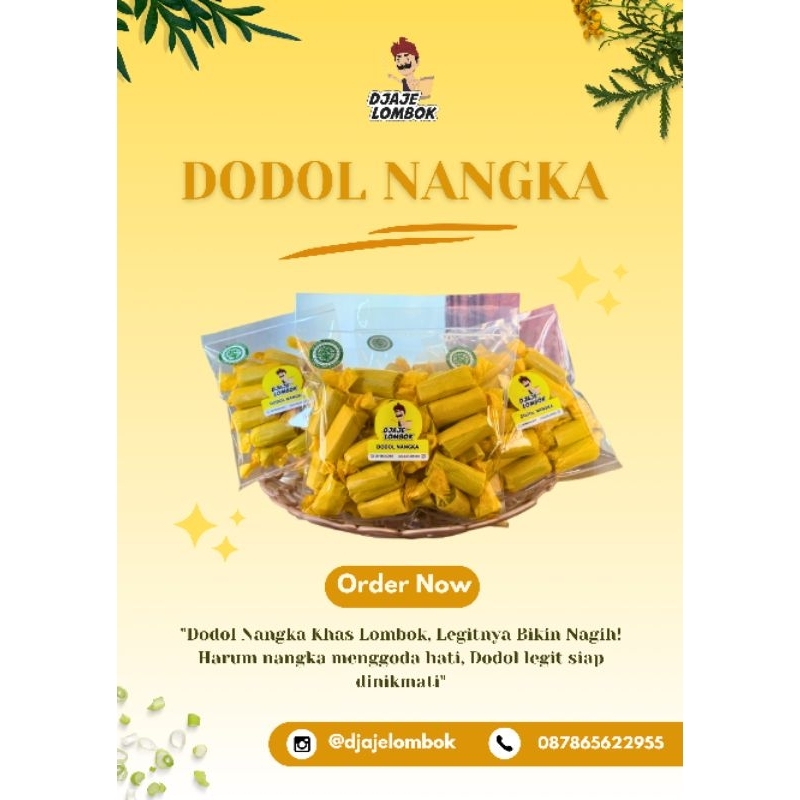 

OLEH-OLEH HALAL DODOL PISANG & DODOL NANGKA 1 KG, 500 GRAM DAN 250 GRAM DJAJE LOMBOK | CAMILAN / SNACKS SEHAT, NIKMAT DAN BERGIZI