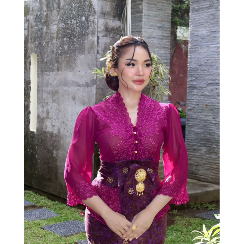 Kebaya bordir motif anggrek terbaru || Kebaya tangan lonceng || Kebaya bordir terbaru