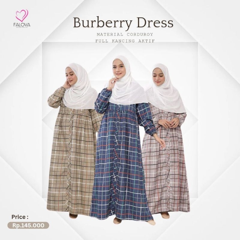 Burberry Dress Bahan Baby Corduroy
