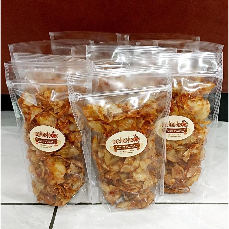 

Keripik Pedas Manis 100 gram - Cemilan Keripik Basreng Oleh-oleh Balikpapan