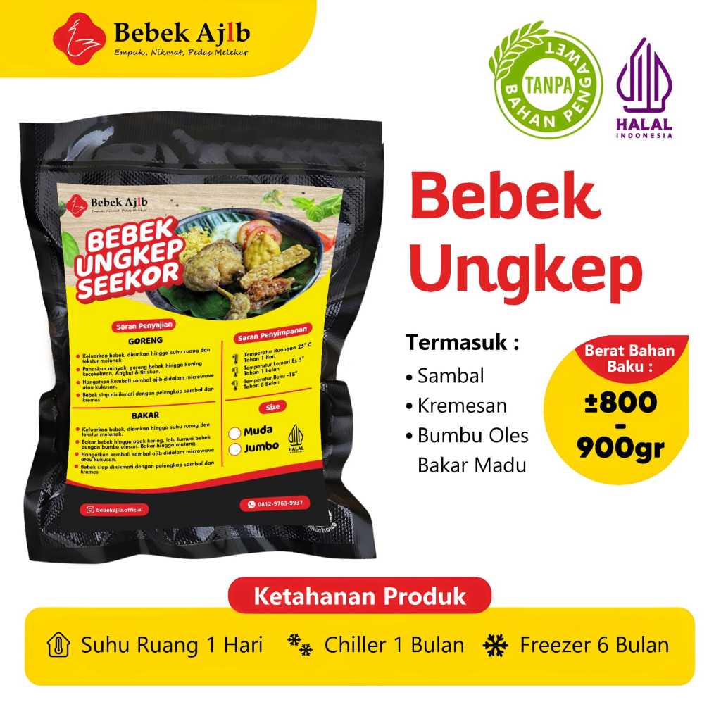 

Bebek Ungkep Empuk Sambal Pedas Free Kremes Bebek Ajib