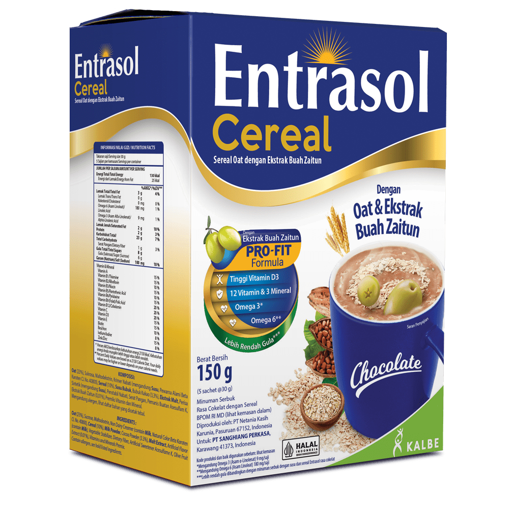 

RK60 Entrasol Cereal 150 g - Sereal Oat dengan Buah Zaitun