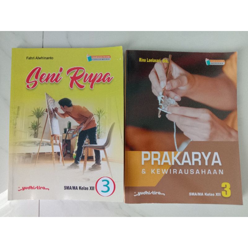 Buku Seni Rupa dan PKWU Yudhistira Kelas 12 SMA/MA Yudhistira Kurikulum Merdeka (Preloved)