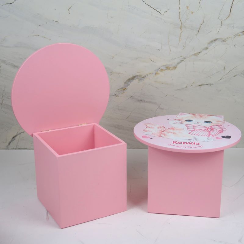 TOY BOX DUDUK ANAK MULTIFUNGSI CUSTOM MOTIF CETAK NAMA Kursi Mainan Anak SOUVENIR ULTAH WOODEN GIFT