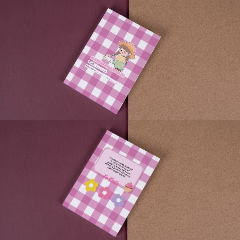 

Sampul Buku Tulis Custom Nama Karakter Anak Sekolah Lucu dan Unik Ukuran A5 dan B5