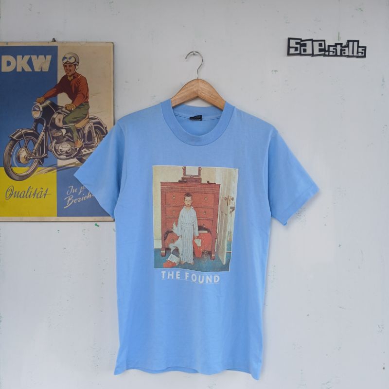 Kaos Vintage 80s  Norman Rockwell art "DISCOVERY"