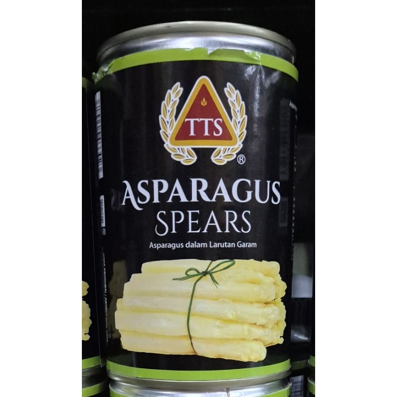 

Asparagus Dalam Larutan Garam TTS Asparagus Spears 430g - SI. (Can Use Vegan / Dapat Untuk Vegetarian)