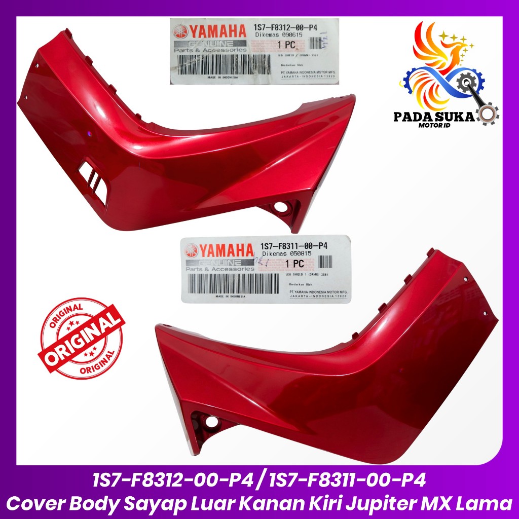 Cover Sayap / Legshield Sayap Luar Kanan Kiri Jupiter MX CW Cover Merah Met 1S7-F8312-00-P4 - 1S7-F8