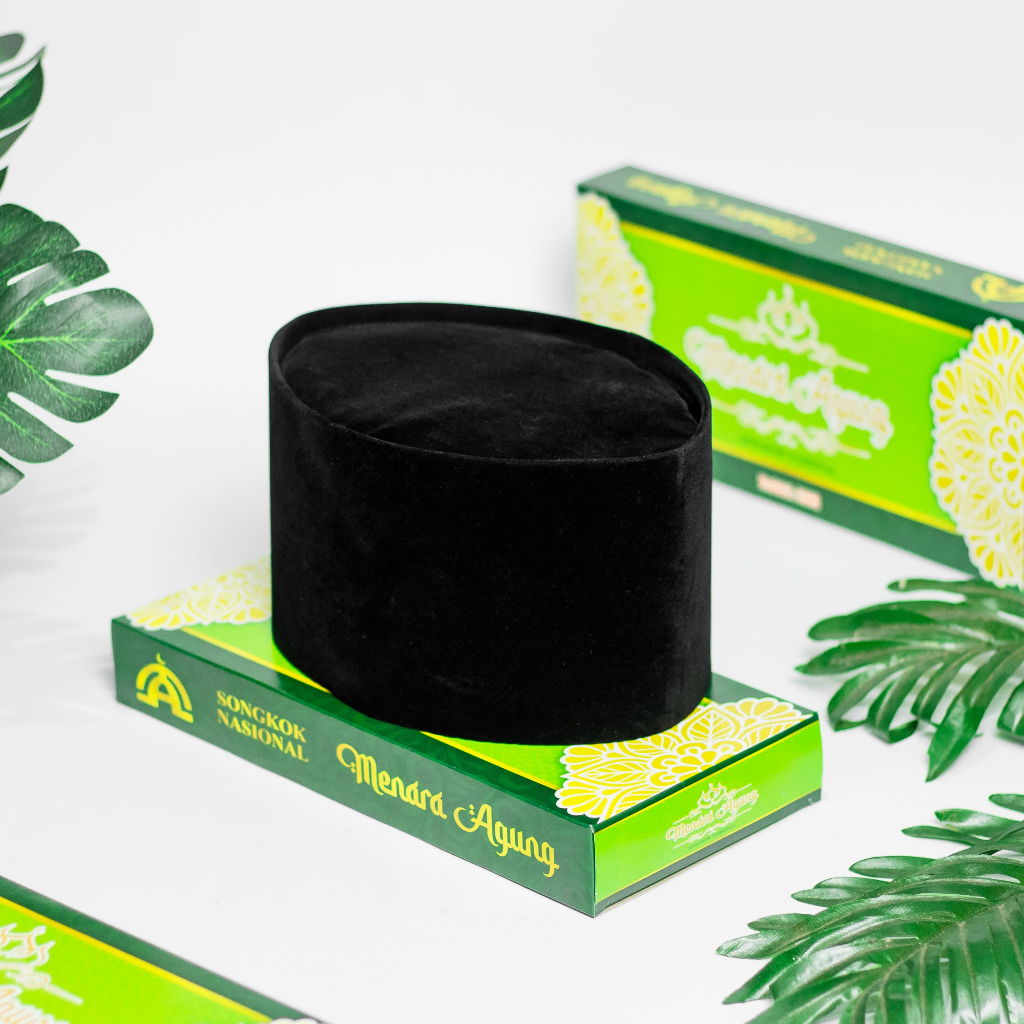Peci Songkok Hitam Polos Tinggi 12 cm Pria Dewasa