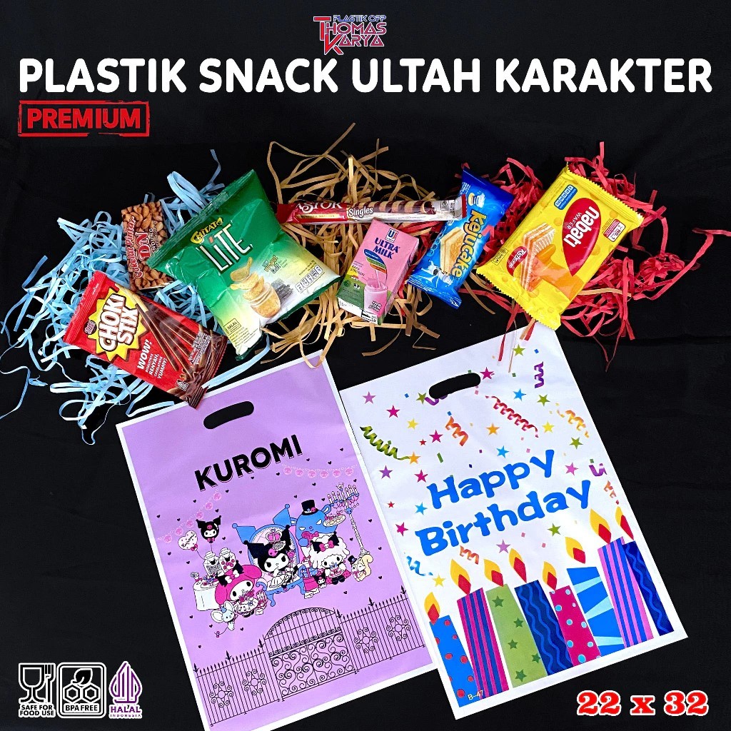 

Plastik Ulang Tahun 20x40 22x32 25x50 | Isi 10 | OPP Bingkisan Snack Ultah Souvenir | Karakter Anak | Karakter Lucu