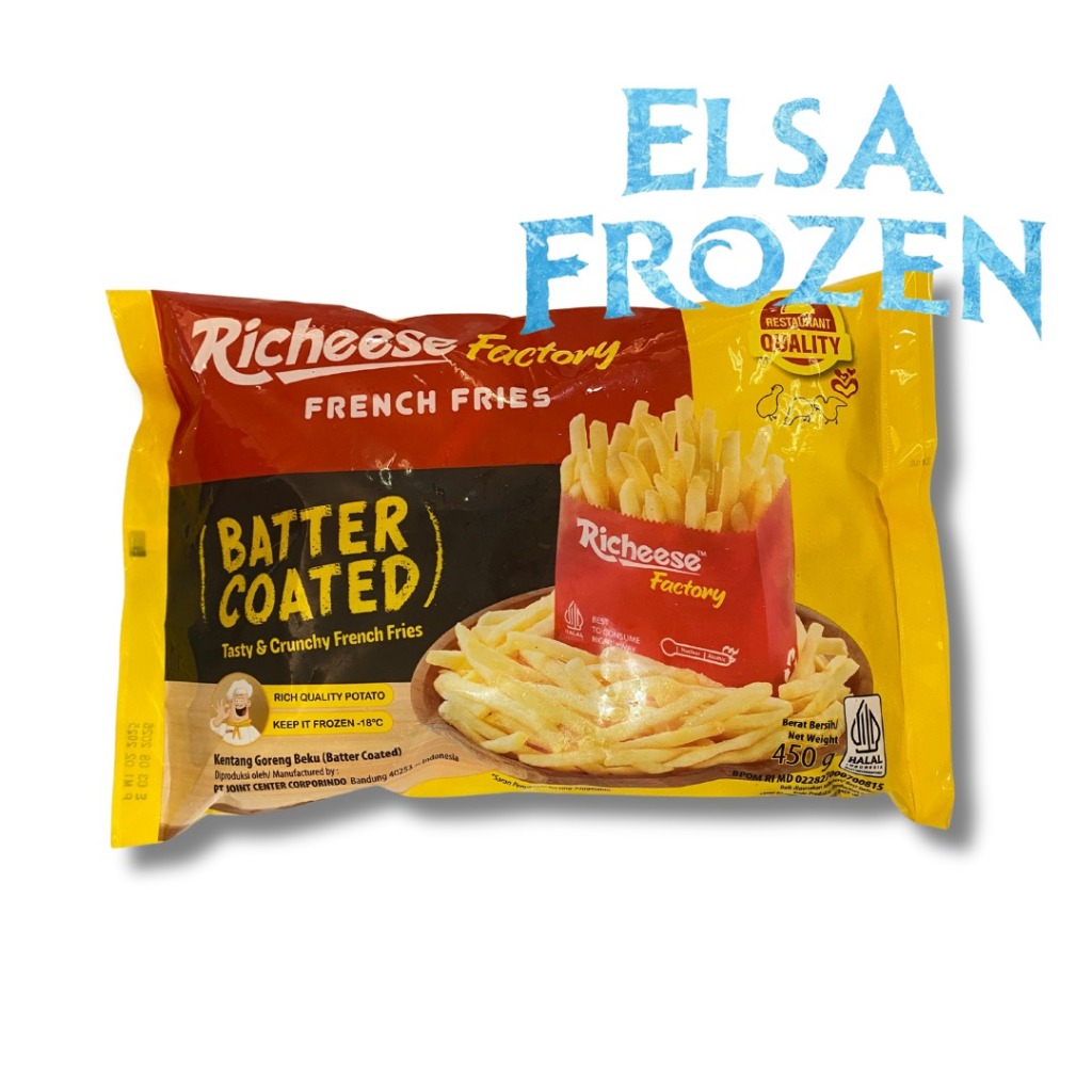 

RICHEESE FRENCH FRIES BATTER COATED 450GR / KENTANG BEKU