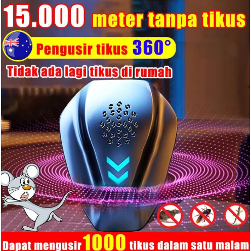 ⭐15000 Meter Tanpa Tikus⭐Pengusir Tikus Ultrasonic Pengusir Tikus Elektrik Otomatis