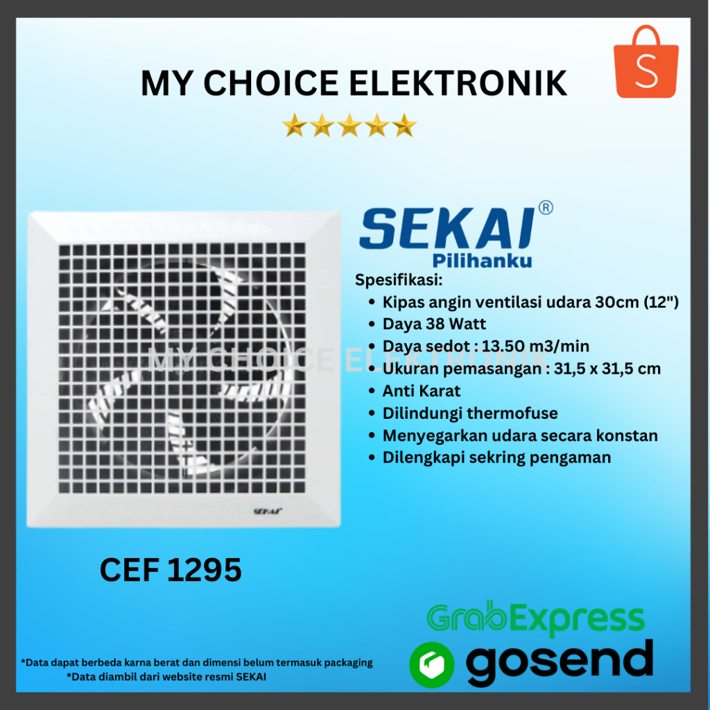 SEKAI CEF 1295 Exhaust Fan Ceiling | Exhaust Fan Ceiling CEF 1295