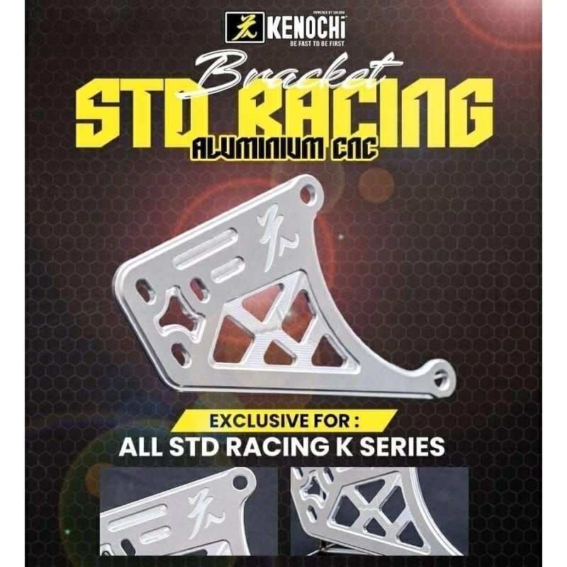 BREKET DUDUKAN KNALPOT CNC STANDAR RACING KENOCHI RACING PERFORMANCE MIO SPORTY