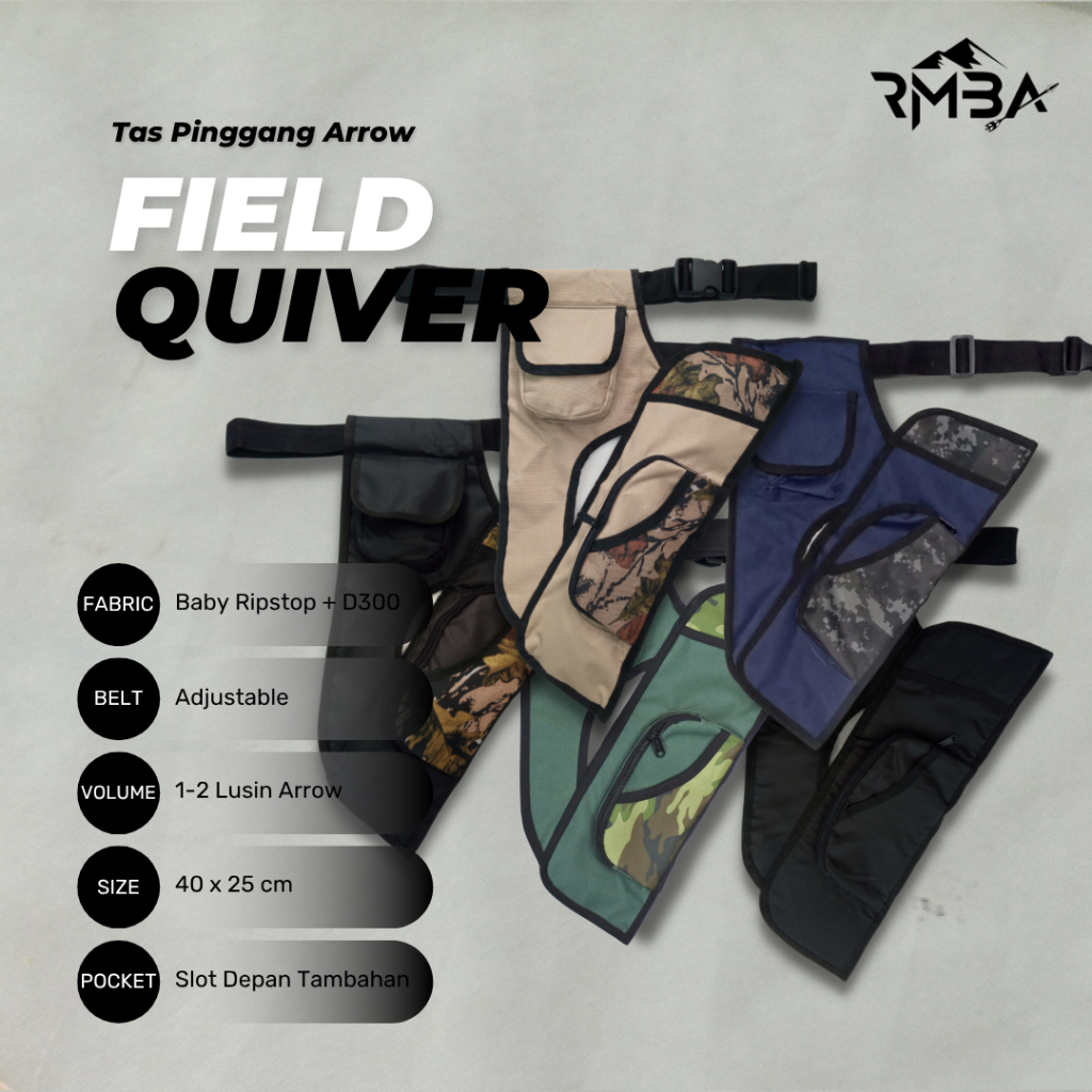 Field Quiver Deluxe / Quiver / Tas Arrow / Tas Pinggang Arrow / Panahan / Archery