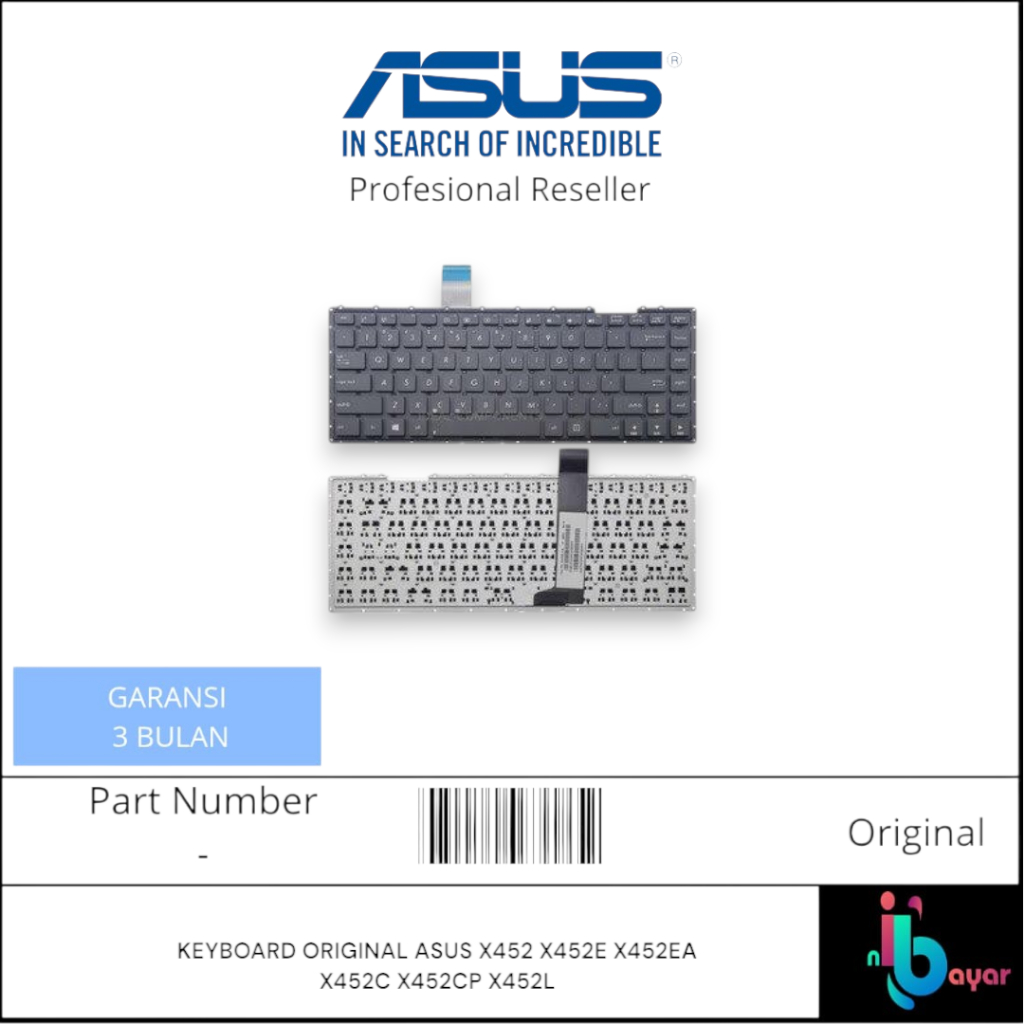 KEYBOARD ORIGINAL ASUS X452 X452E X452EA X452C X452CP X452L