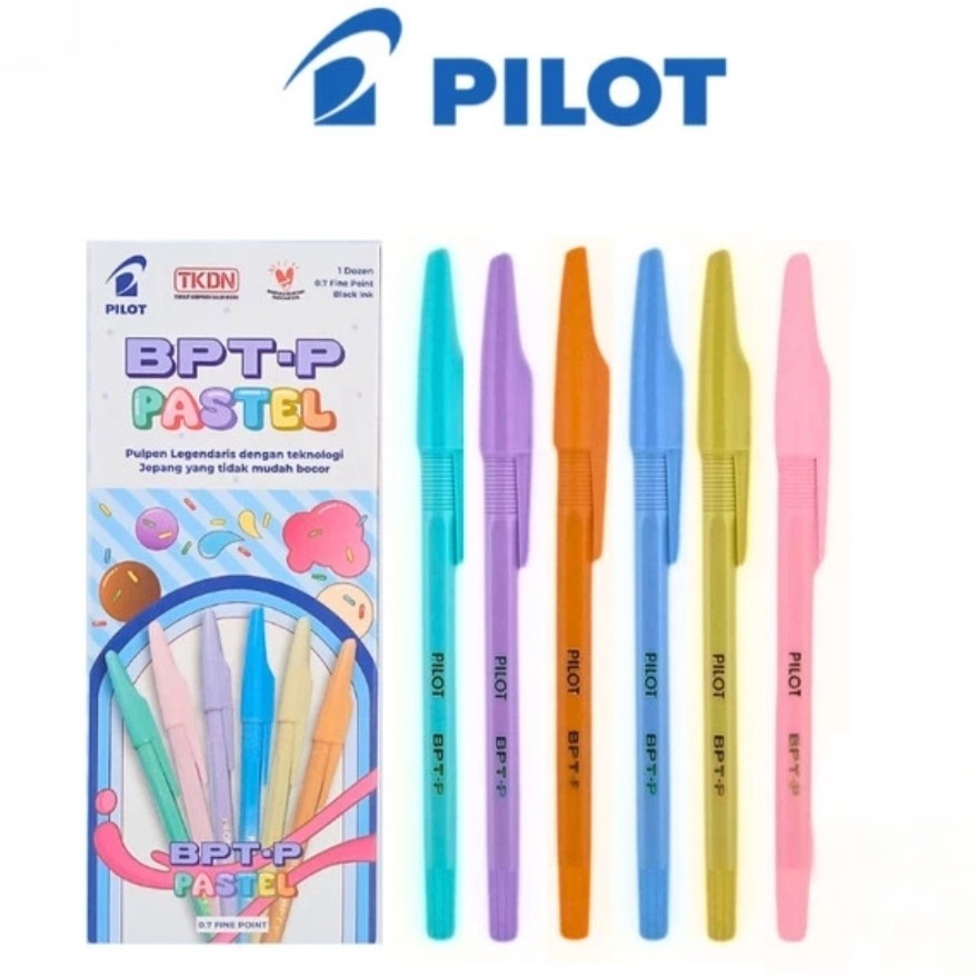 

Pulpen Pilot BPTP Pastel 0.7 fine ( isi 12 pcs )